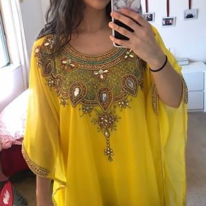 Yellow Embellished Sari India Wedding